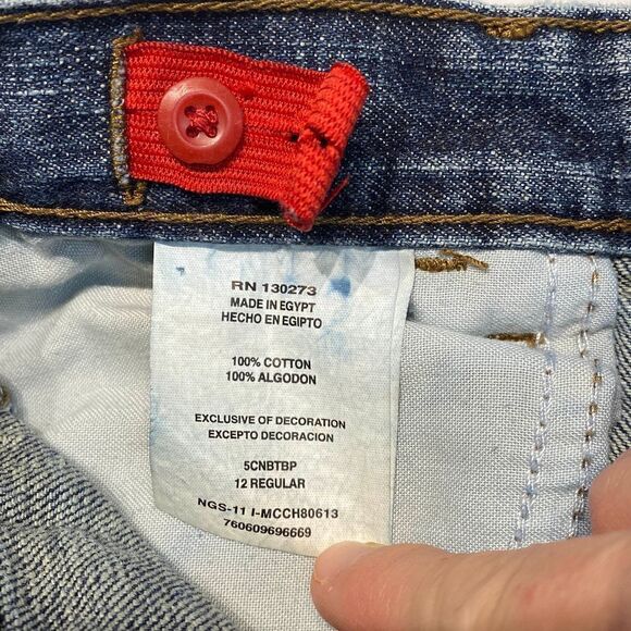 Wrangler Hero Originals Kids Denim Jeans Size 12 Adjustable Waist - Picture 8 of 9